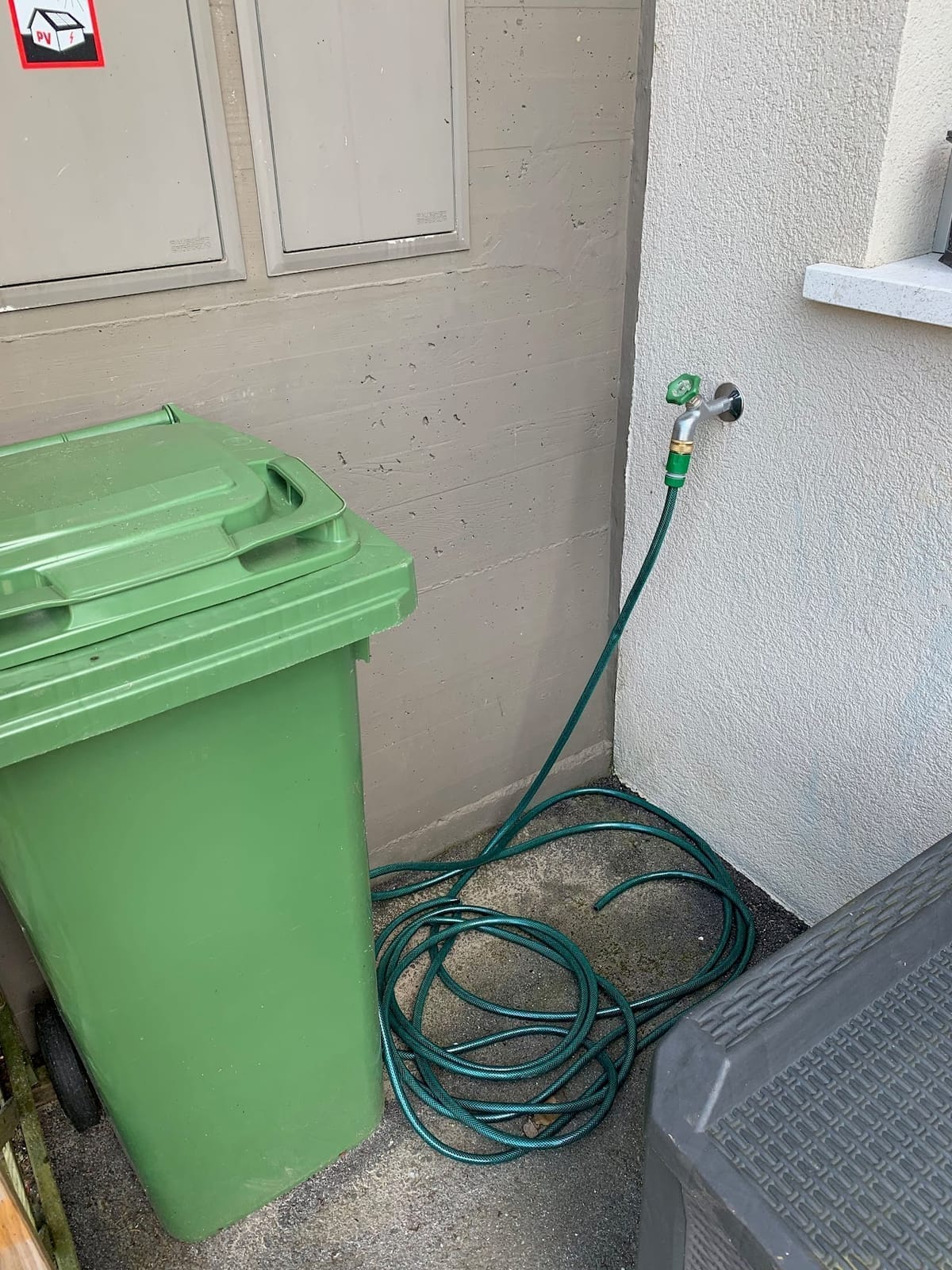 Robinet d'eau potable et gestion des déchets