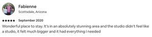 Endroit merveilleux. Situé dans une région magnifique, le studio paraissait beaucoup plus grand et disposait de tout le nécessaire.