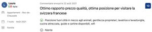 Excellent rapport qualité-prix, idéal pour visiter la Suisse romande. Calme, au milieu des animaux. Gentillesse des propriétaires, lave-linge, lave-vaisselle et cuisine équipée.