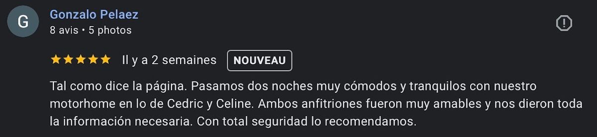 Témoignage client parking