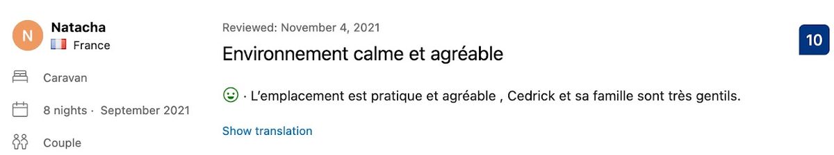 Témoignage client parking