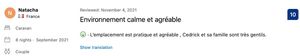 Environnement calme et agréable. L'emplacement est pratique et agréable, Cedrick et sa famille sont très gentils.