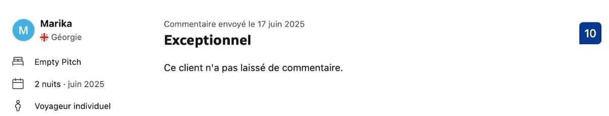 Exceptionnel. Ce client n'a pas laissé de commentaire.